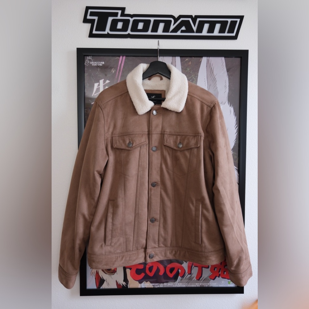 Men's Tan Sherpa-Lined Jacket